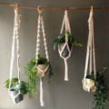Macrame Planthanger Naturel, Plant Hanger Boho Home Decor, Plant Gift, No Tassel Plantlover Plantgift Plantholder