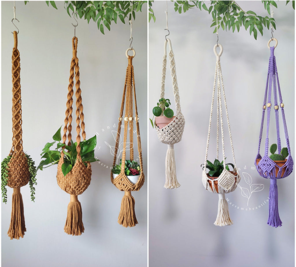 Boho Macrame Plant Hanger Large Hanging Planter Plant Holder Pot Hanger Hanging Basket Wall Planters, Plant Lover Gift, Indoor Garden