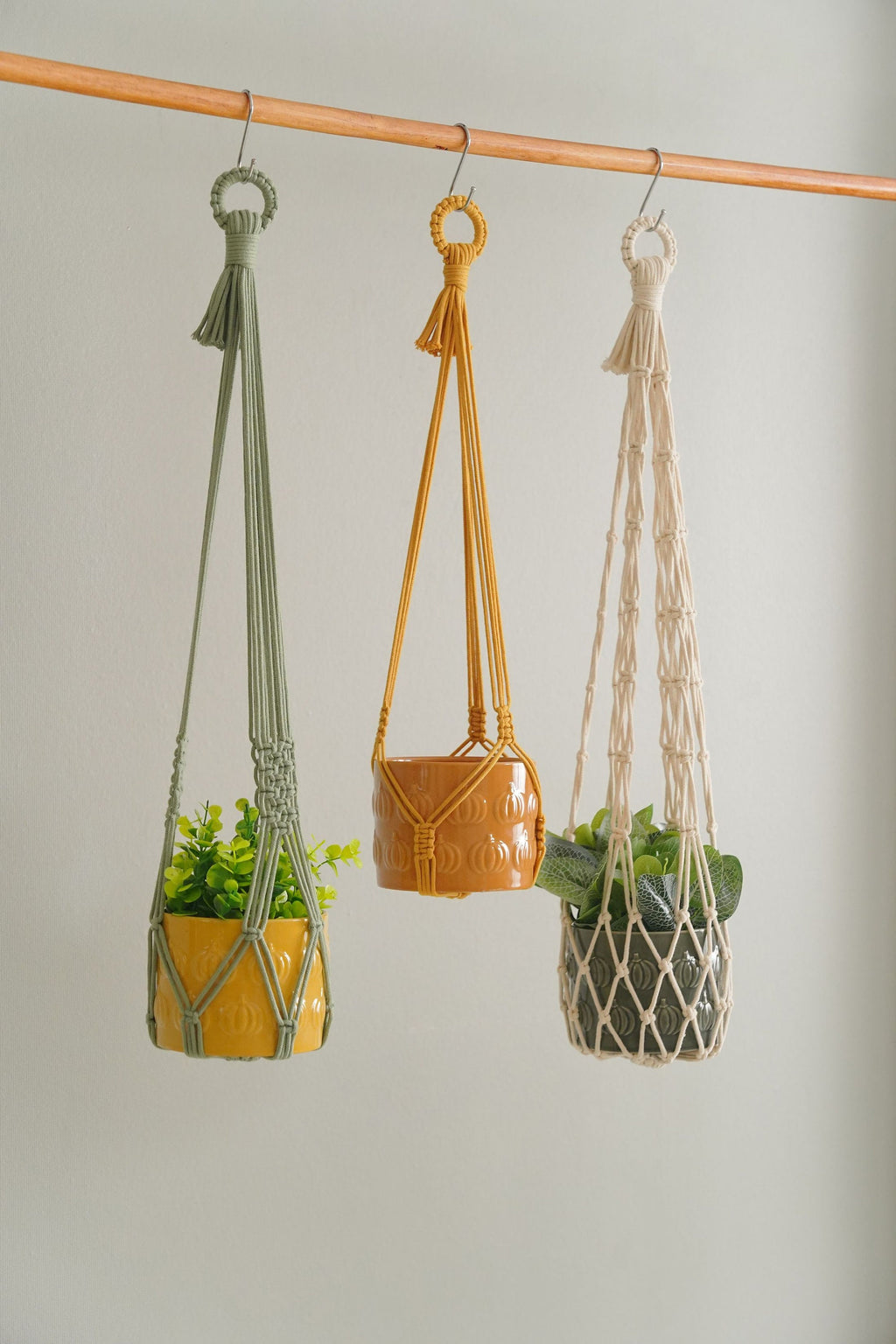 Tassel Free Plant Hanger, Gardener Gifts, Macrame Tassel Free, Hanging Plant Hanger, Home Office Decor, No Tassel Planter, Plant Holder I15