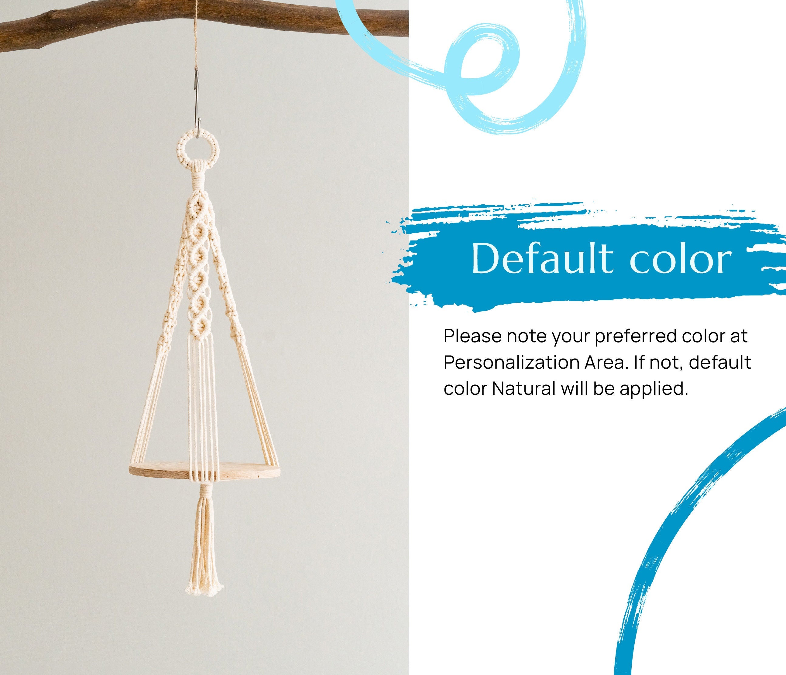 Macrame Plant Holder, Hanging Plant Shelf, Wooden Plant Hanger, Plant Hanger Macrame, Macrame Shelf, Ceiling Plant Holder S21
