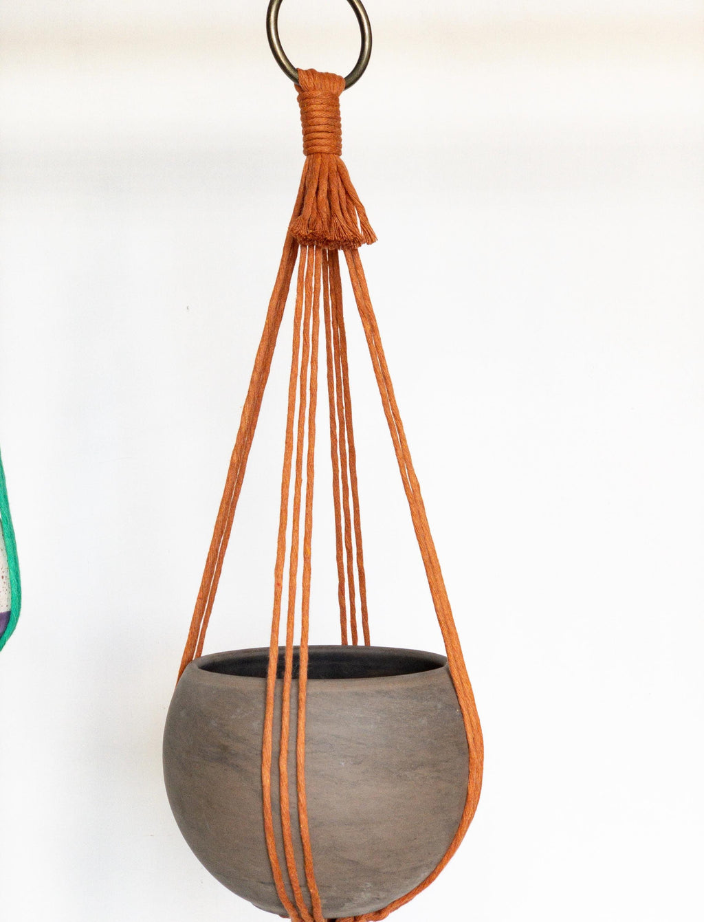 No Tassel Macrame Plant Hanger, No Tail Hanging Planter,  Hanging Plant Holder, Indoor Plant Hanger, Pet Friendly Plant Hanger, Hanging Pot