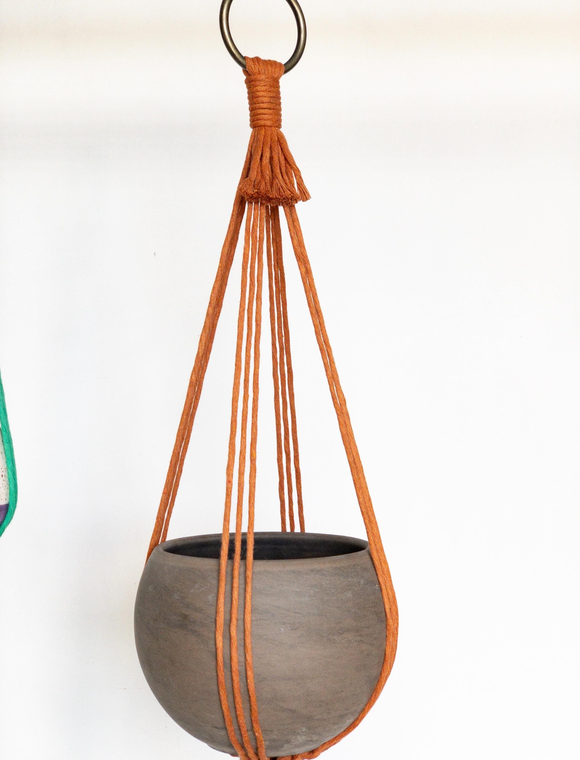 No Tassel Macrame Plant Hanger, No Tail Hanging Planter,  Hanging Plant Holder, Indoor Plant Hanger, Pet Friendly Plant Hanger, Hanging Pot