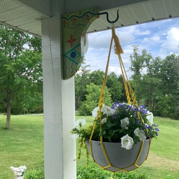 Macrame Plant Hanger: Fringe-free, Cat-friendly, Indoor Hanging Planter