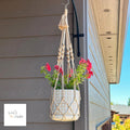 Macrame Plant Hanger: Fringe-free, Cat-friendly, Indoor Hanging Planter