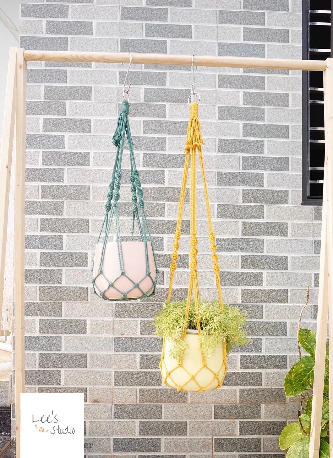 Macrame Plant Hanger: Fringe-free, Cat-friendly, Indoor Hanging Planter