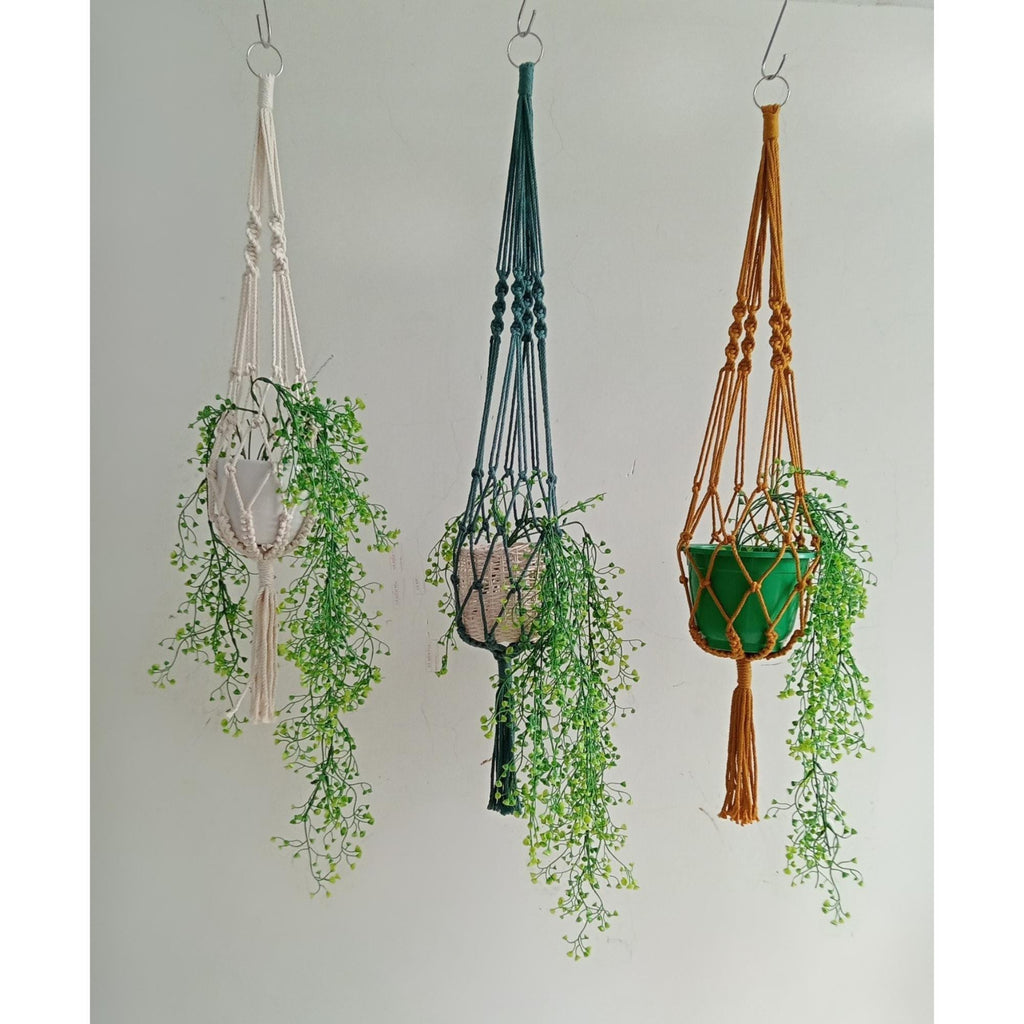 Macrame Plant Hanger, Garden Lover's Gift, Balcony Decoration, Modern Macrame Decor, Plant Hanger, Scandinavian Style, Gift For Mom - H001
