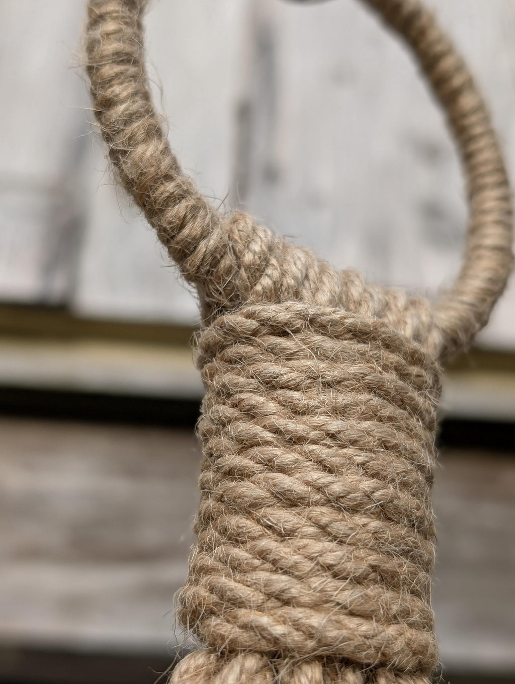 Large Macrame Plant Hanger For Big Pots | Chunky Natural Jute Hanging Planter | Rustic Statement Indoor Plant Holder | Handmade Uk