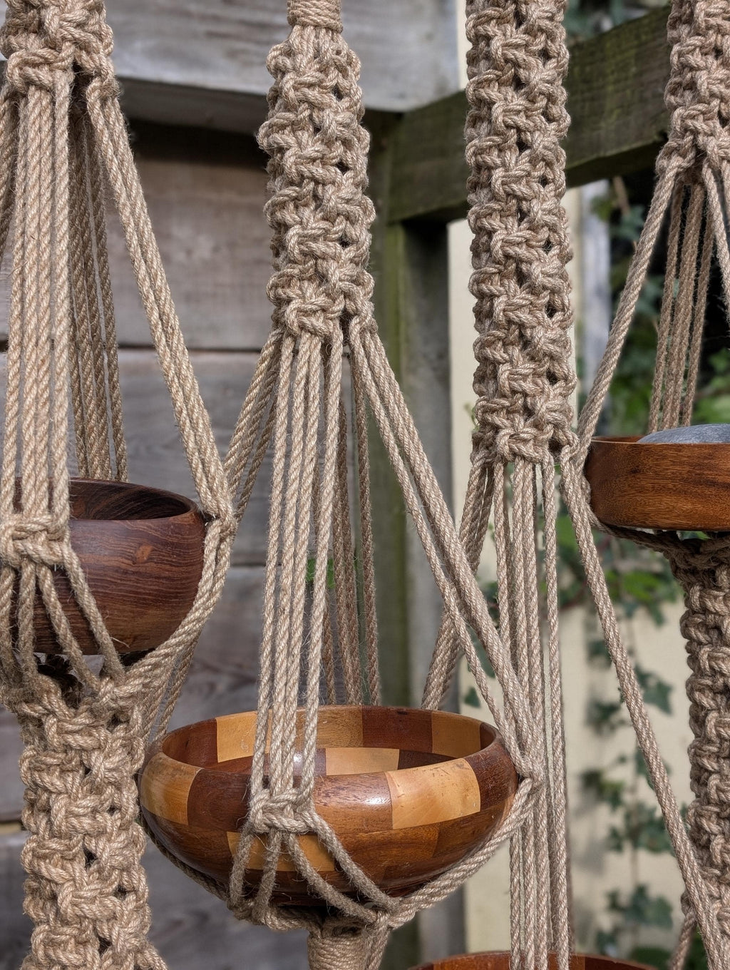 Large Macrame Plant Hanger For Big Pots | Chunky Natural Jute Hanging Planter | Rustic Statement Indoor Plant Holder | Handmade Uk