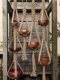 Large Macrame Plant Hanger For Big Pots | Chunky Natural Jute Hanging Planter | Rustic Statement Indoor Plant Holder | Handmade Uk