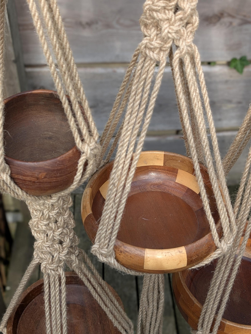 Large Macrame Plant Hanger For Big Pots | Chunky Natural Jute Hanging Planter | Rustic Statement Indoor Plant Holder | Handmade Uk