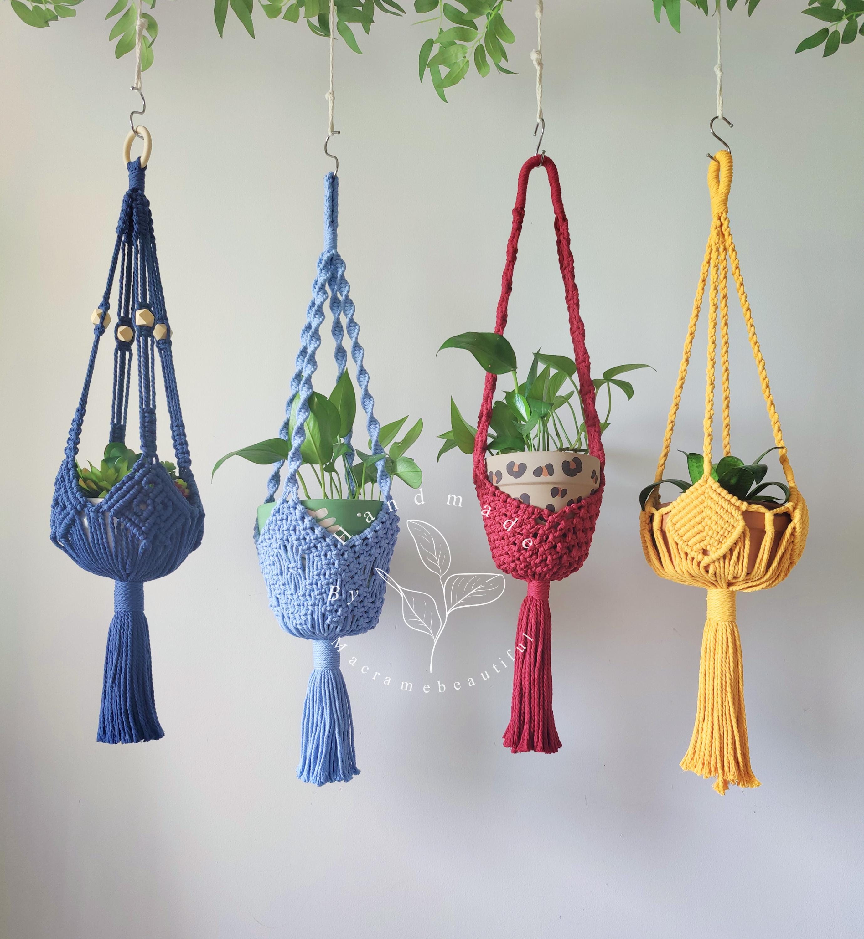 Boho Macrame Plant Hanger Large Hanging Planter Plant Holder Pot Hanger Hanging Basket Wall Planters, Plant Lover Gift, Indoor Garden